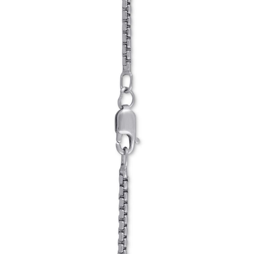 Men's Onyx & Diamond (1/3 ct. t.w.) Cross 22" Pendant Necklace in Sterling Silver商品第3张图片规格展示