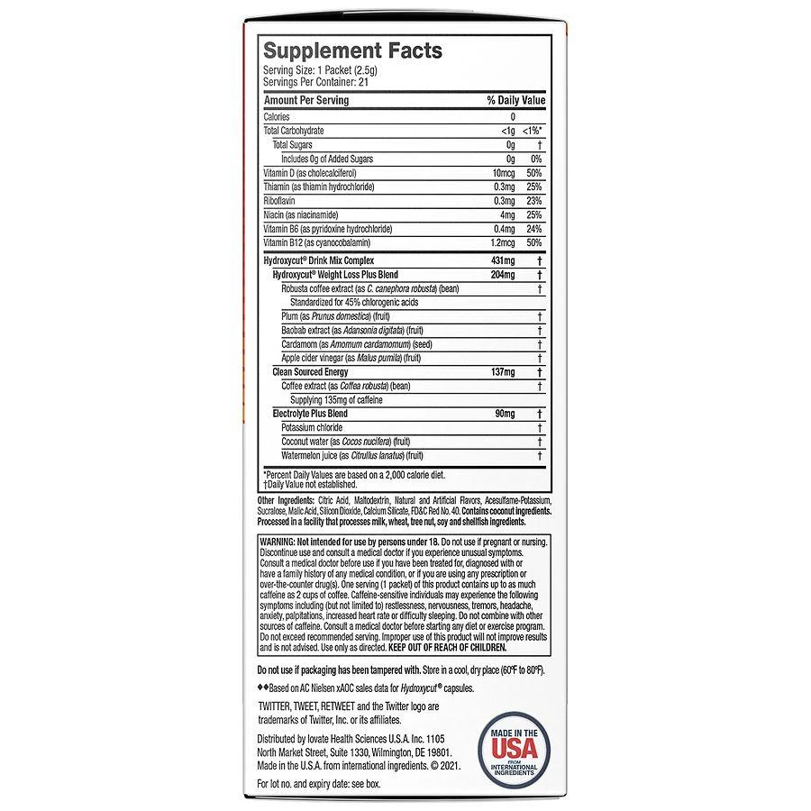 商品Hydroxycut|膳食补充辅助减脂粉野莓味,价格¥171,第4张图片详细描述