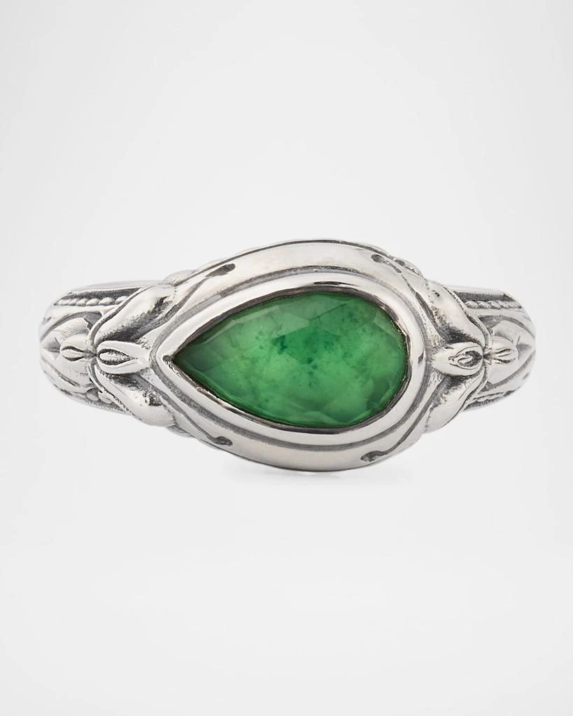 商品Konstantino|Ivy Rock Crystal, Aventurine and MOP Triplet Statement Ring,价格¥2678,第1张图片详细描述