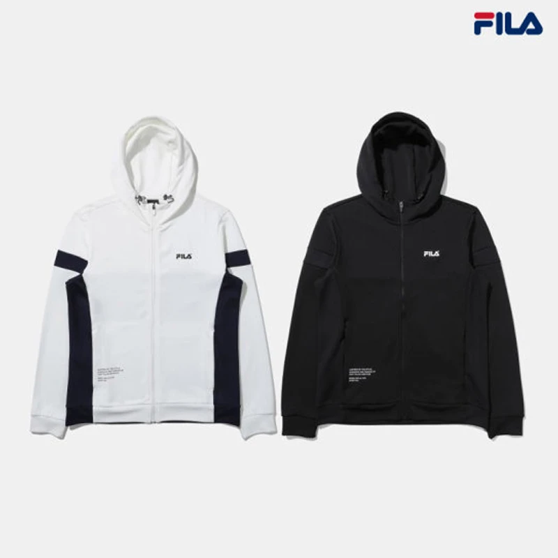 商品Fila|【享贝家】（国内现货）FILA  Damboru连帽训练夹克运动休闲外套 男女同款 白色/黑色 FS2FTD3204M G-QD,价格¥283,第1张图片