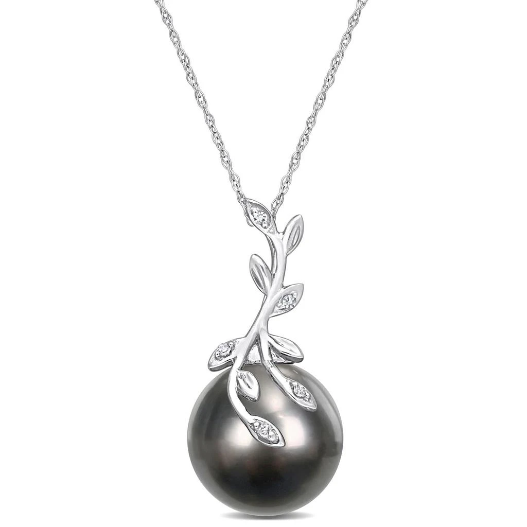 商品Julianna B|14k White Gold Cultured Pearl & Diamond Accent Necklace,价格¥3107,第1张图片