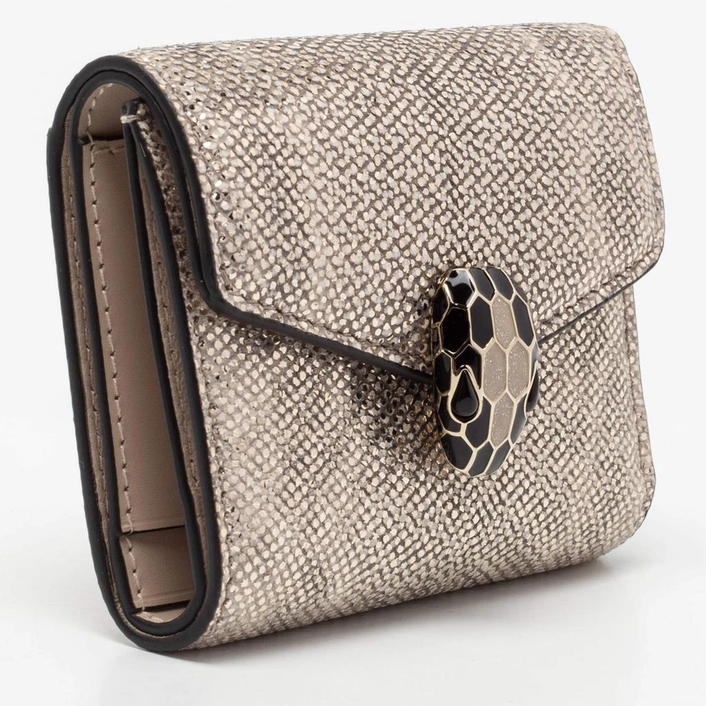 商品BVLGARI|Bvlgari Metallic Gold Karung Leather Serpenti Forever Wallet,价格¥4809,第4张图片详细描述