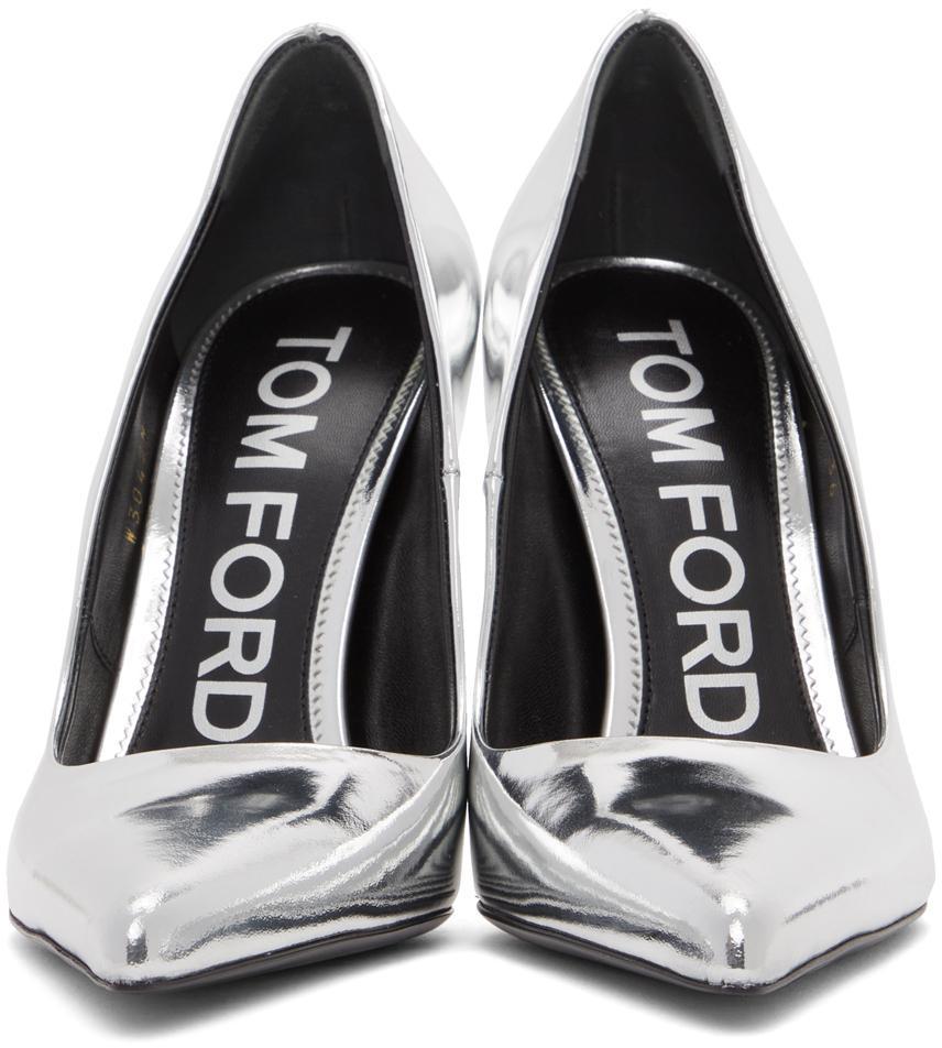 商品Tom Ford|银色 Mirror Pointy 高跟鞋,价格¥9024,第4张图片详细描述