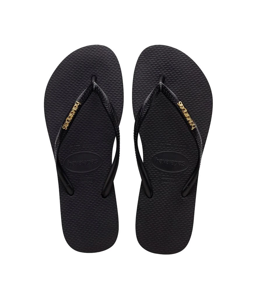 商品Havaianas|Slim Logo Metallic Flip Flops,价格¥245,第1张图片