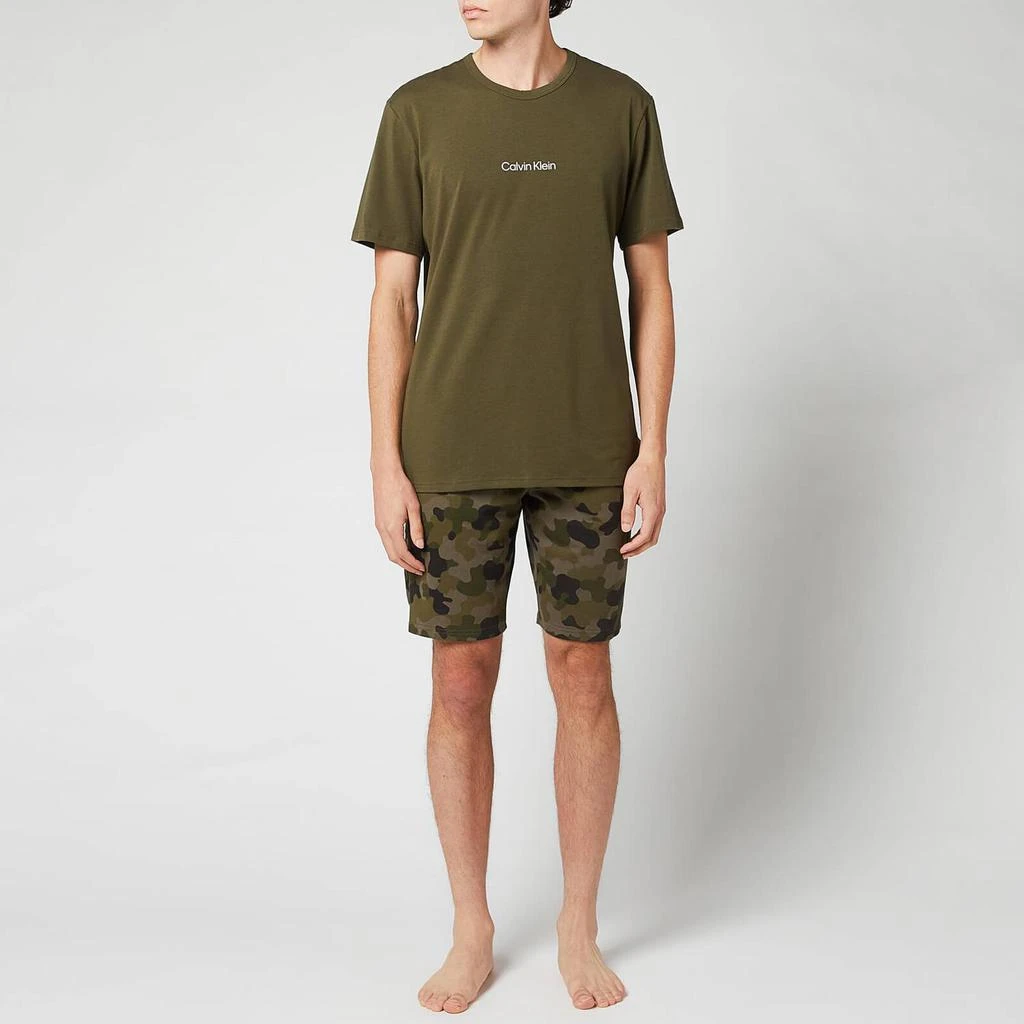 商品Calvin Klein|Calvin Klein Men's Sleep Shorts - Galvanize Camo Army Green,价格¥186,第3张图片详细描述