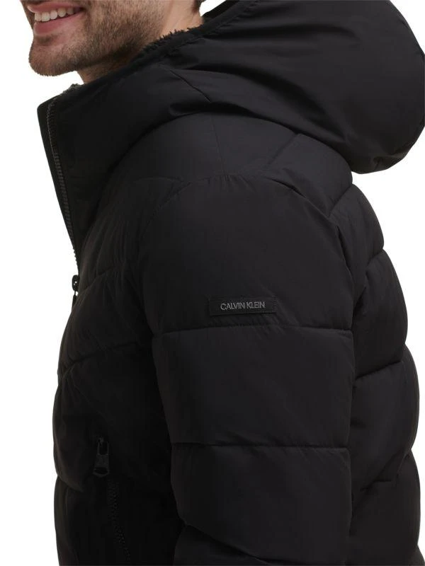 商品Calvin Klein|Faux Fur Hooded PufferJacket,价格¥1204,第3张图片详细描述