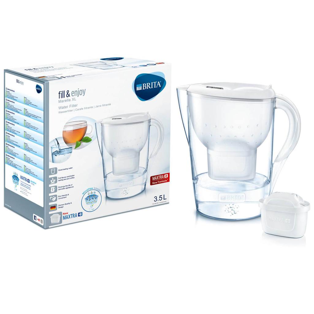 BRITA Maxtra+ Marella XL Cool Water Filter Jug - White商品第1张图片规格展示