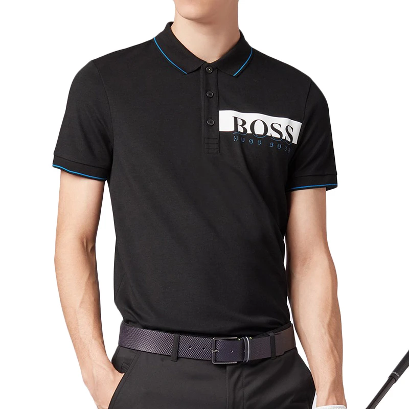 Hugo Boss 雨果博斯 男士棉质混纺logo印花时尚修身短袖POLO衫 PAULE-PRO-50389022-001 商品