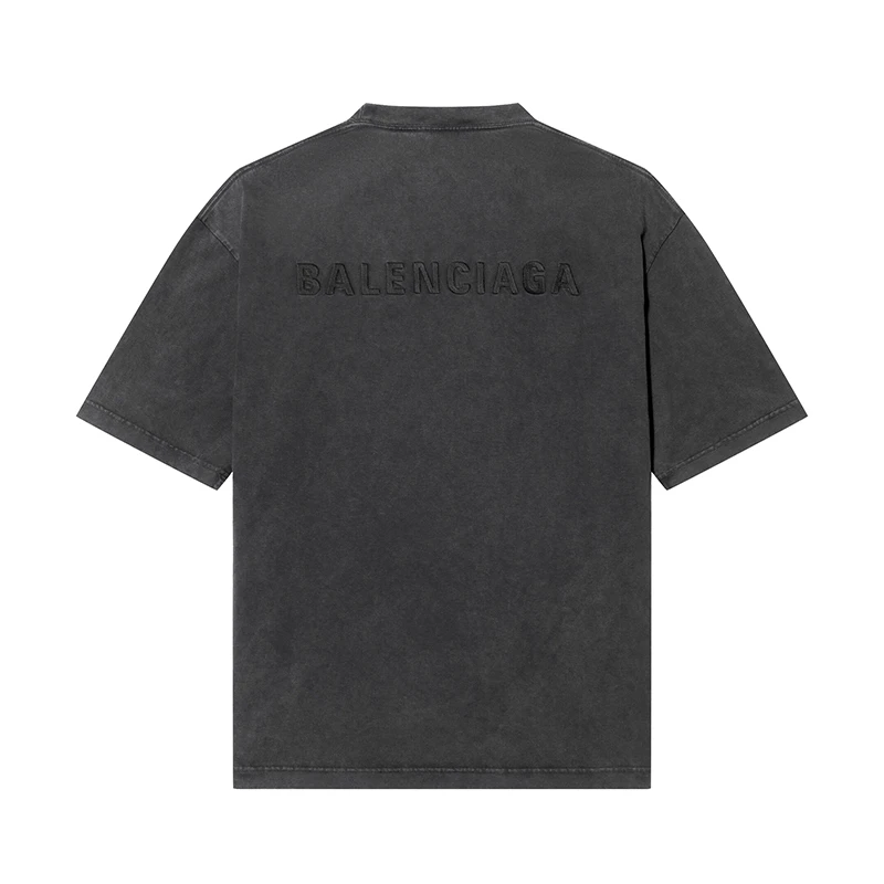 Balenciaga/巴黎世家 22年早春新款  男士黑色棉质Logo短袖T恤 商品