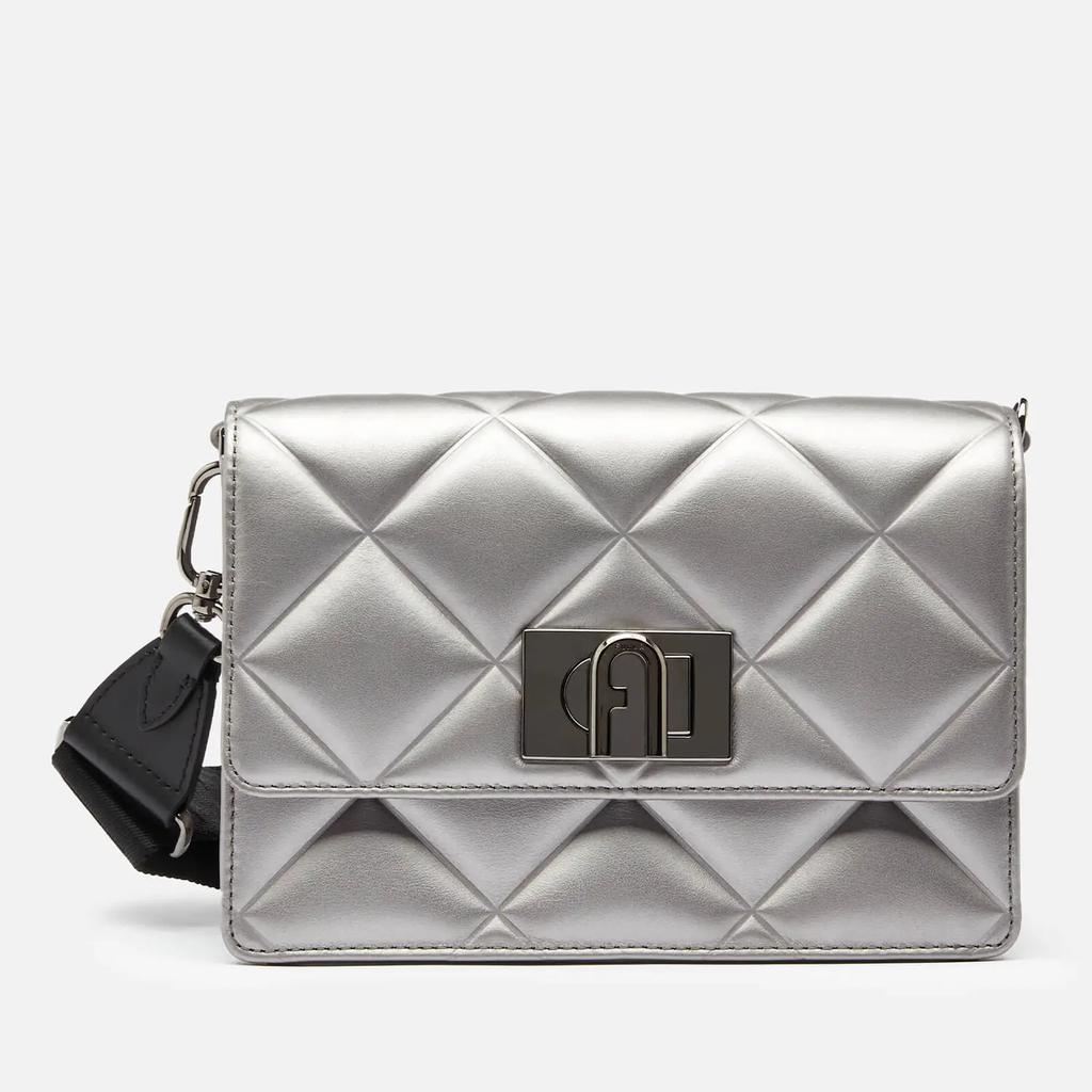 Furla Women's 1927 Quilted Soft Mini Cross Body Bag - Silver商品第1张图片规格展示