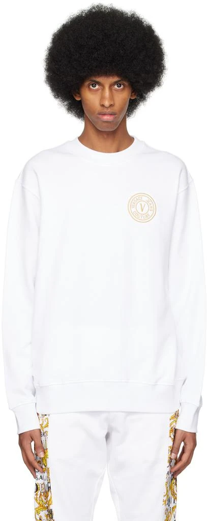 商品Versace|White V-Emblem Sweatshirt,价格¥465,第1张图片