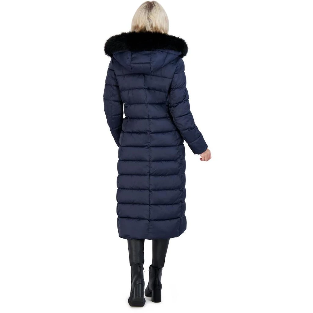 Tahari Nellie Long Coat for Women-Insulated Jacket with Removable Faux Fur Trim 商品