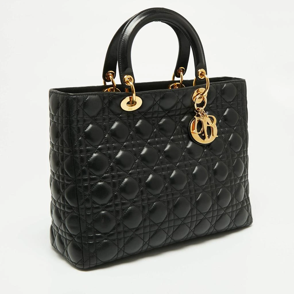 商品[二手商品] Dior|Dior Black Cannage Leather Large Lady Dior Tote,价格¥14585,第3张图片详细描述