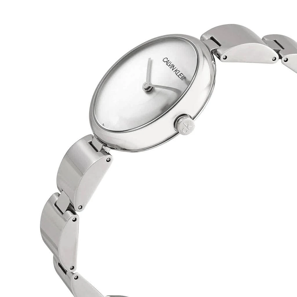 商品Calvin Klein|Calvin Klein Wavy Quartz Silver Dial Ladies Watch K9U23146,价格¥296,第2张图片详细描述
