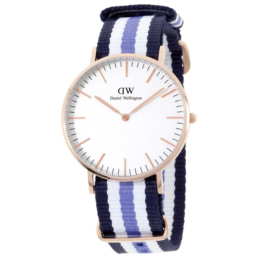 商品Daniel Wellington|Trinity 女士条纹尼龙表带石英腕表 36mm 0509DW,价格¥337,第1张图片