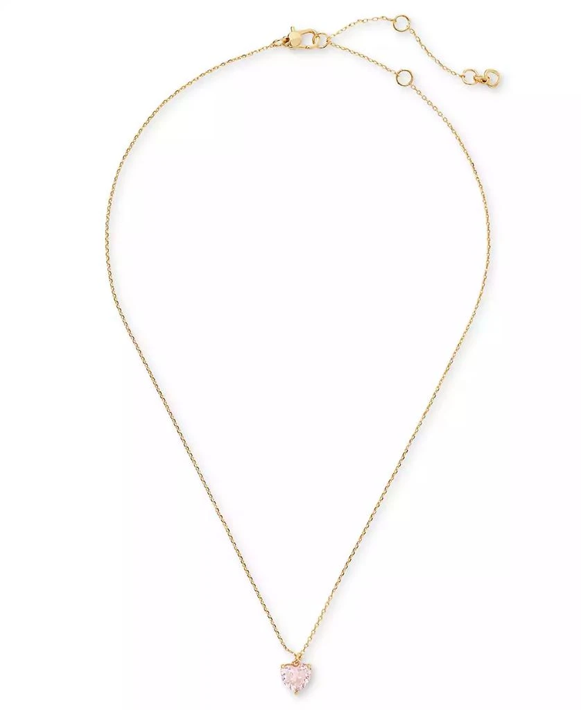 商品Kate Spade|Gold-Tone Birthstone Heart Pendant Necklace, 16" + 3" extender,价格¥327,第2张图片详细描述