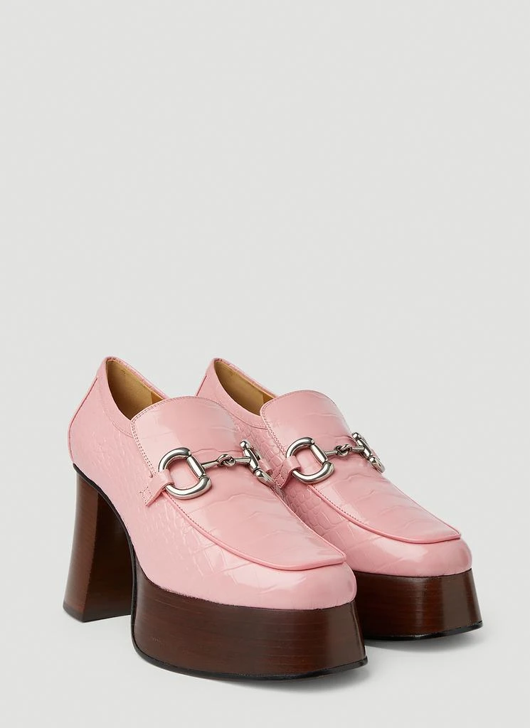 商品Gucci|Horsebit Platform Loafers,价格¥4283,第2张图片详细描述