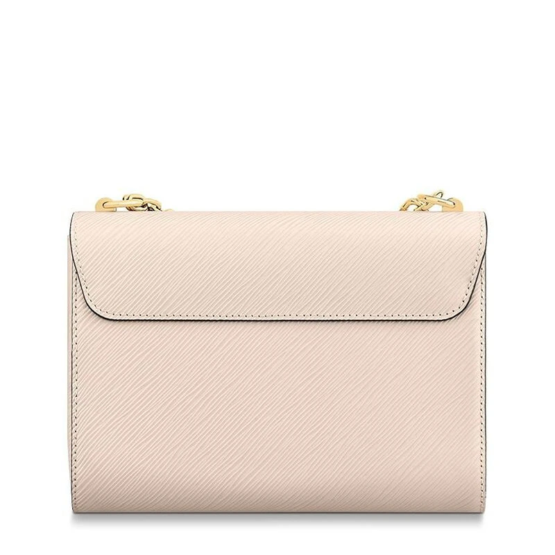 商品Louis Vuitton|【预售3-7天】路易威登22春夏新款TWIST系列女士中号石英白粒面牛皮革光滑皮革饰边金扣金链单肩斜挎手提链条包M59403,价格¥35115,第6张图片详细描述