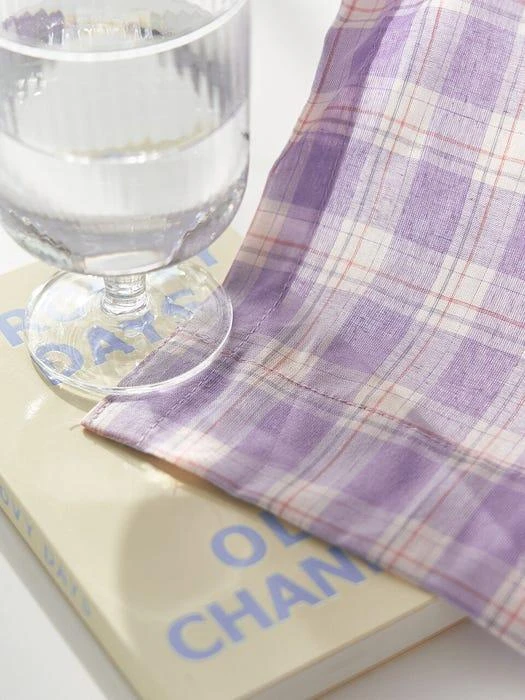 商品DECOVIEW|[Violet] Joy_Checkered Window Curtain,价格¥446,第3张图片详细描述