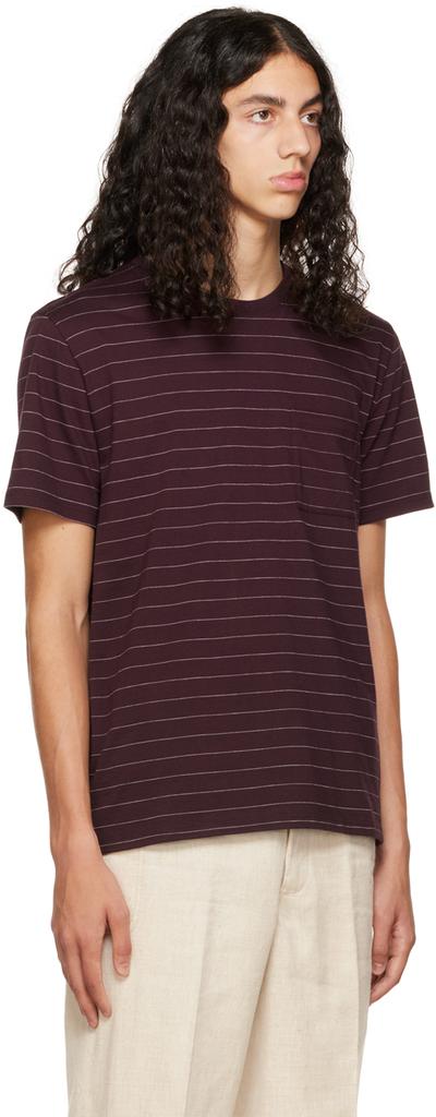 Burgundy Stripe T-Shirt商品第2张图片规格展示