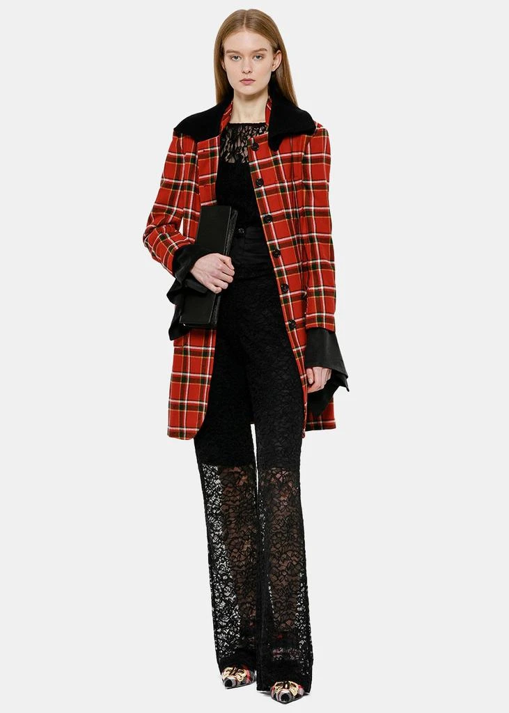 商品Yang Li|Yang Li Red Plaid Cromibie Coat,价格¥4115,第5张图片详细描述