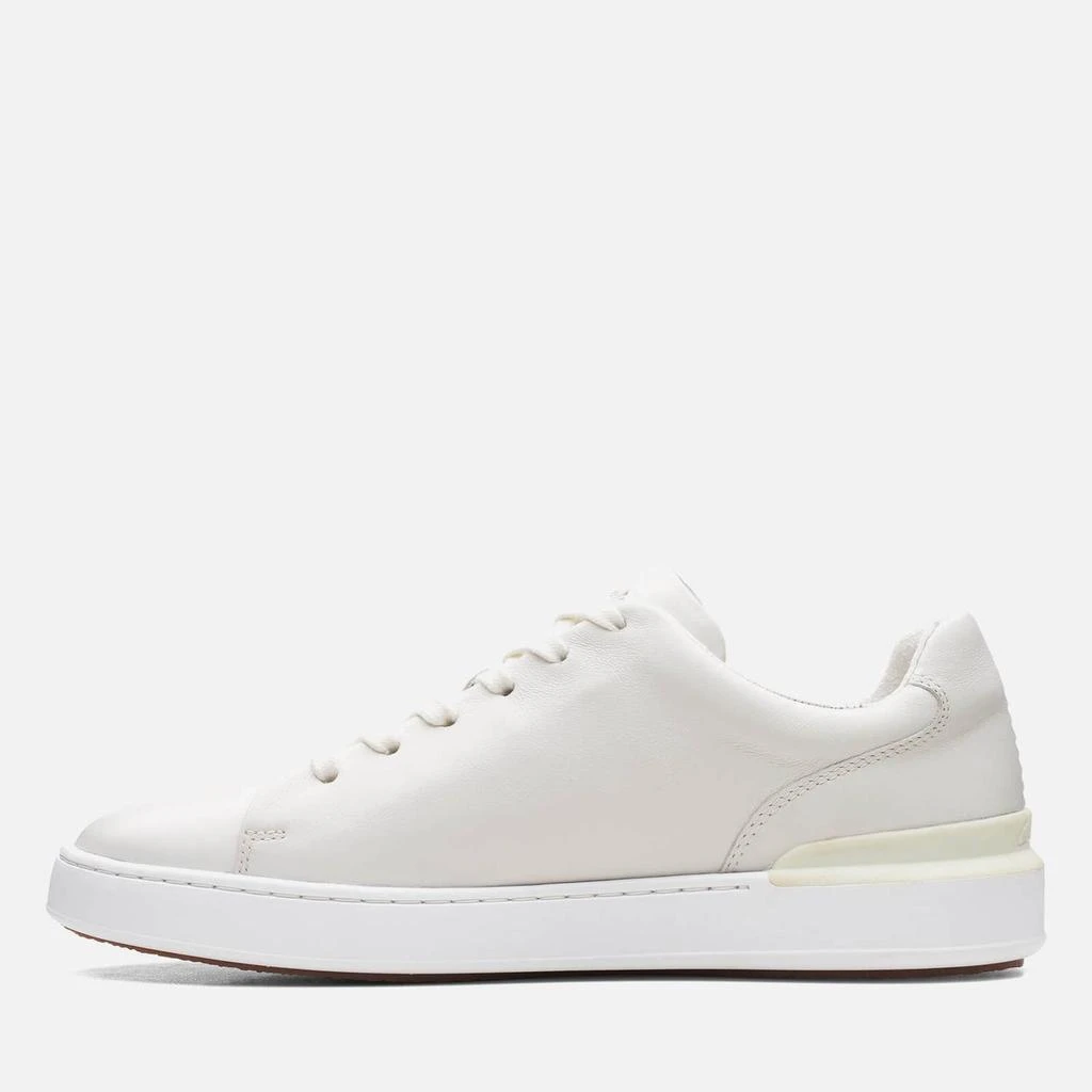 商品Clarks|CLARKS MEN'S COURTLITE LACE LEATHER CUPSOLE TRAINERS - WHITE,价格¥499,第2张图片详细描述