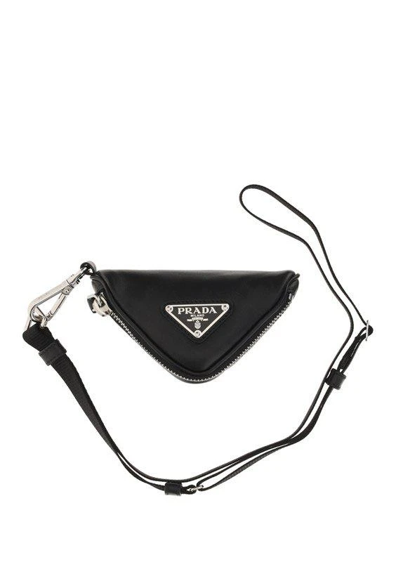 商品Prada|Prada Logo Plaque Triangular Zipped Pouch,价格¥3900,第1张图片