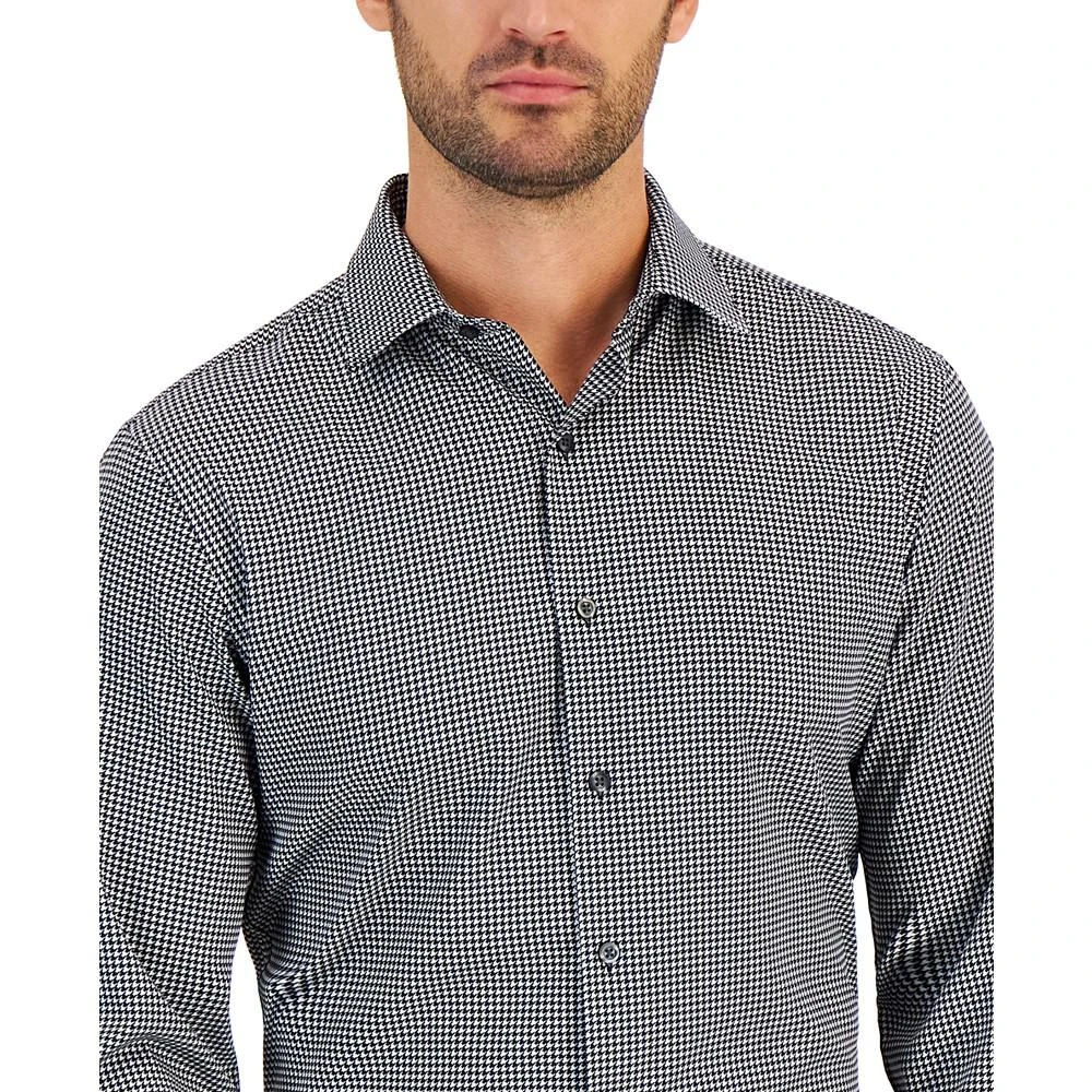 商品Alfani|Men's Slim Fit 4-Way Stretch Houndstooth Dress Shirt, Created for Macy's,价格¥138,第3张图片详细描述