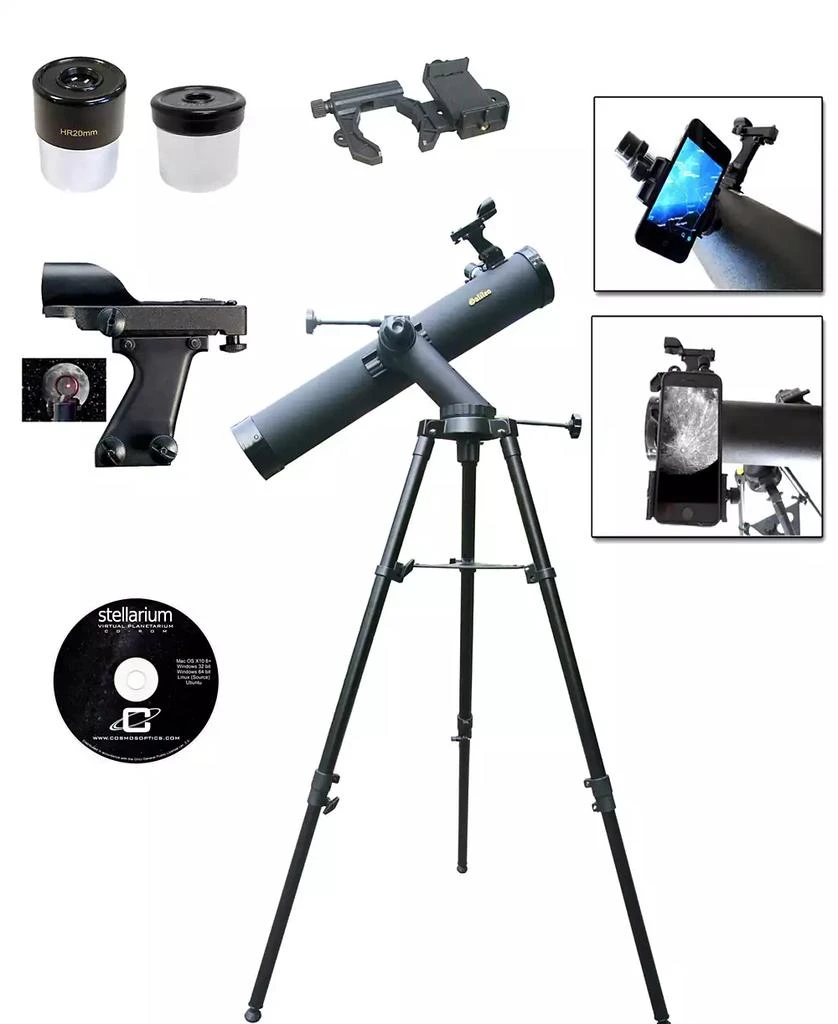 商品Cassini|800mm X 90mm Astronomical Tracker Mount Telescope and Smartphone Adapter,价格¥2691,第1张图片