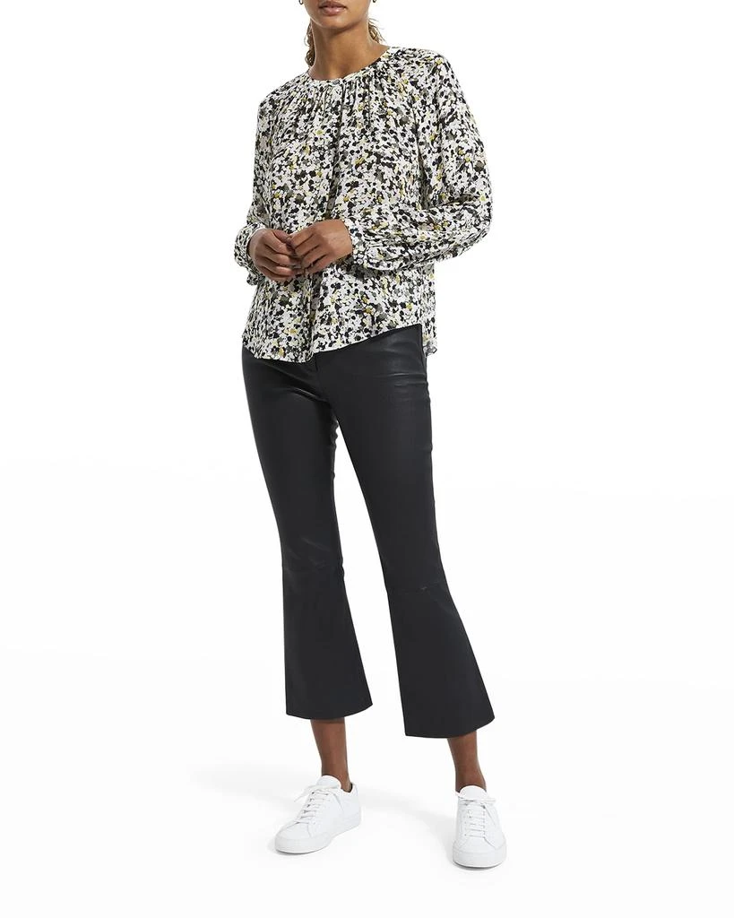 商品Theory|Ruched Silk Printed Blouse,价格¥828,第3张图片详细描述