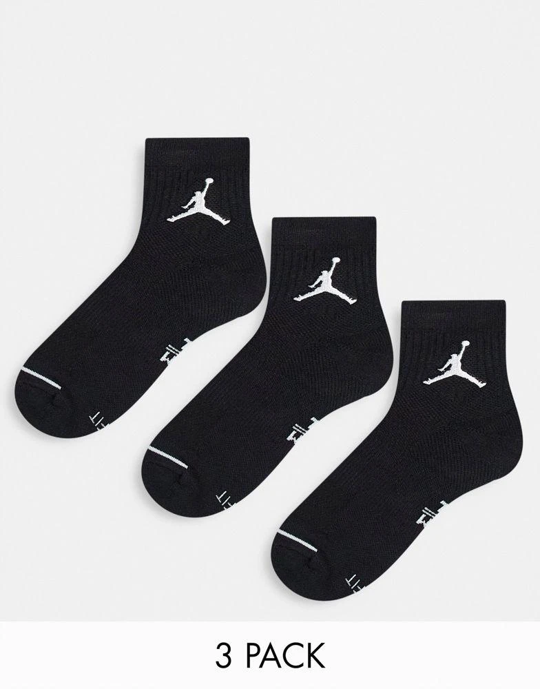 商品Jordan|Jordan Everyday Max 3 pack ankle socks in black,价格¥160,第1张图片