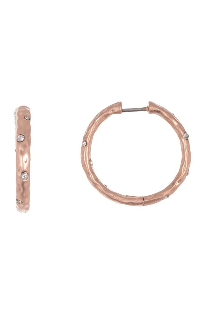 商品Kate Spade|cz hammered huggie hoop earrings,价格¥76,第1张图片