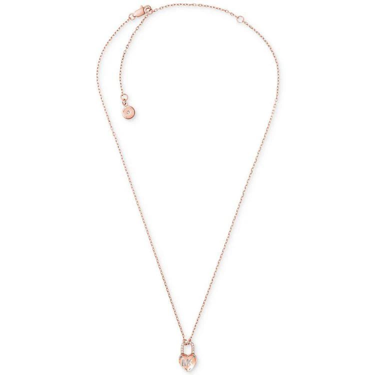 商品Michael Kors|Pavé Heart Lock Pendant Necklace,价格¥375,第2张图片详细描述