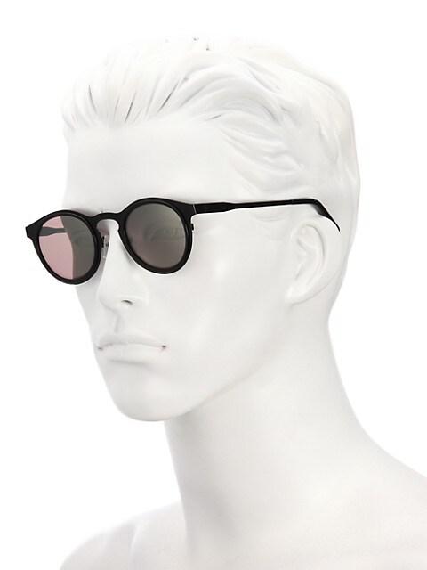 Miki 46mm Round Mirror Sunglasses商品第4张图片规格展示