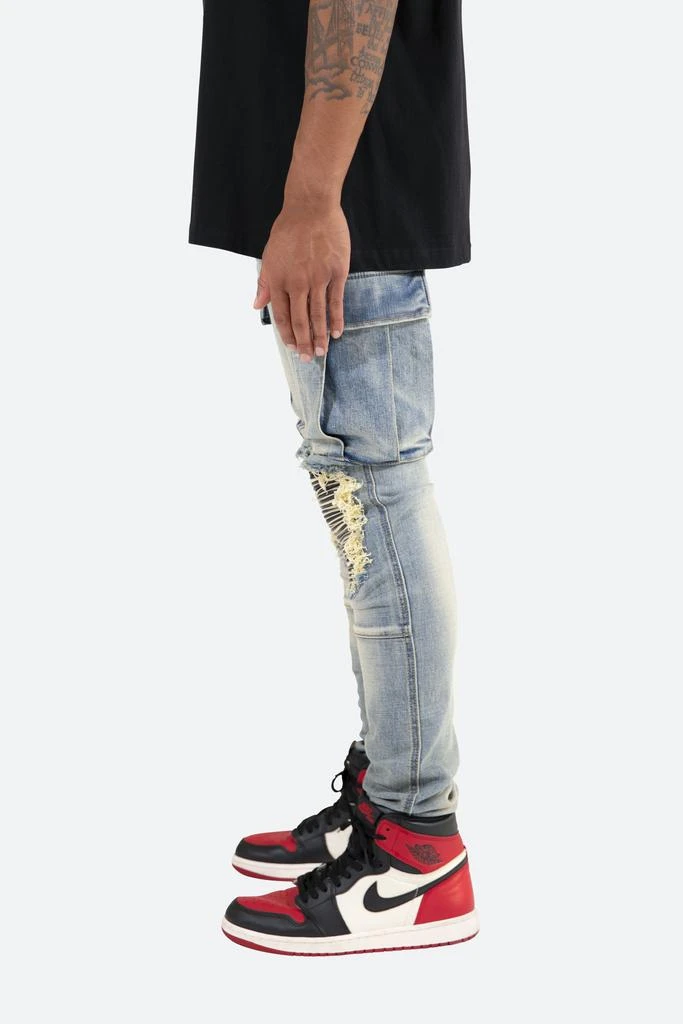 商品MNML|X288 Cargo Skinny Denim - Blue,价格¥257,第4张图片详细描述