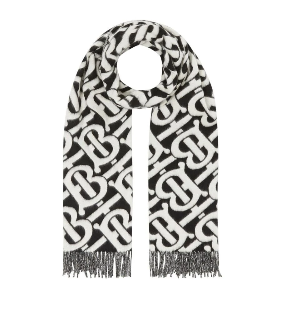 商品Burberry|Cashmere TB Monogram Scarf,价格¥5688,第1张图片