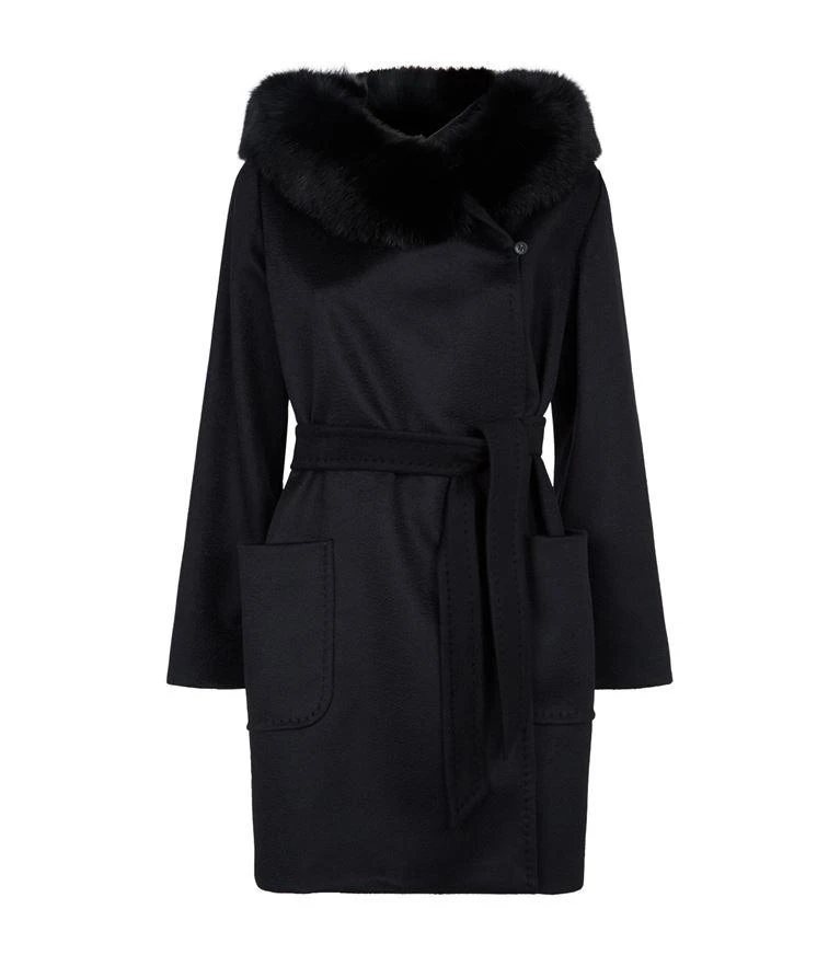 商品Max Mara|Cashmere Fur Trim Coat,价格¥17953,第1张图片