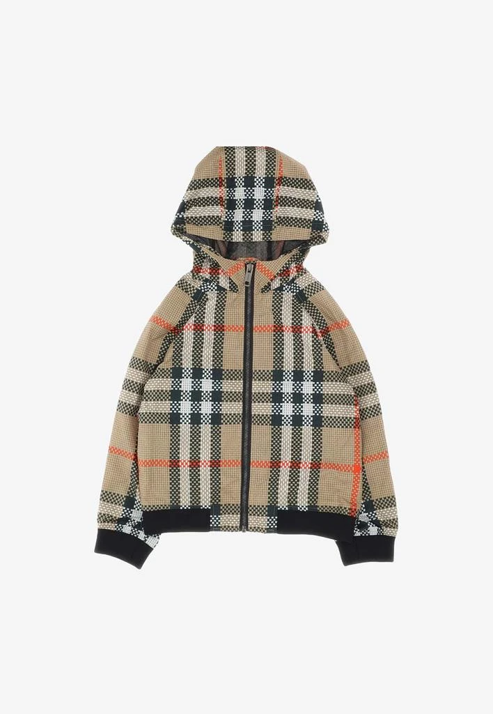 商品Burberry|Boys Checked Zip-Up Jacket,价格¥5974,第1张图片