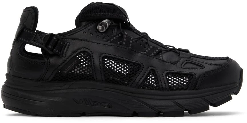 商品Salomon|Black Leather Techsonic Advanced Sneakers,价格¥721,第1张图片