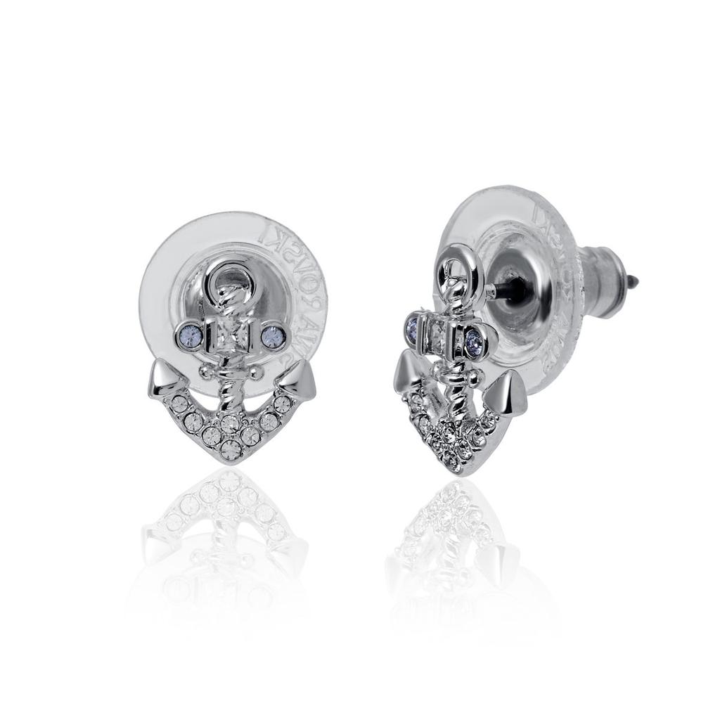 Swarovski Travel Rhodium Plated And Crystal Stud Earrings 5555752商品第3张图片规格展示