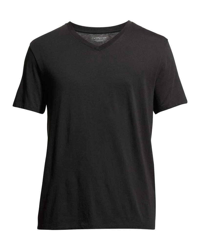 商品Vince|Short-Sleeve V-Neck Jersey T-Shirt, Gray,价格¥503,第2张图片详细描述