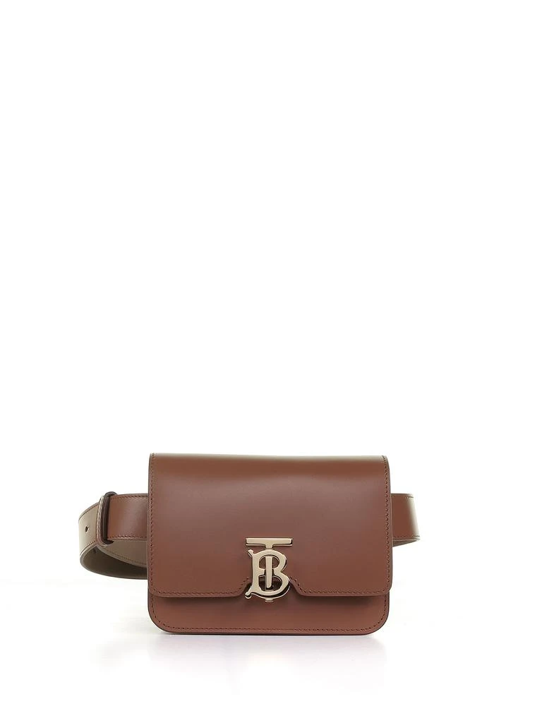 商品Burberry|Malt Brown Tb Leather Bag,价格¥7620,第1张图片