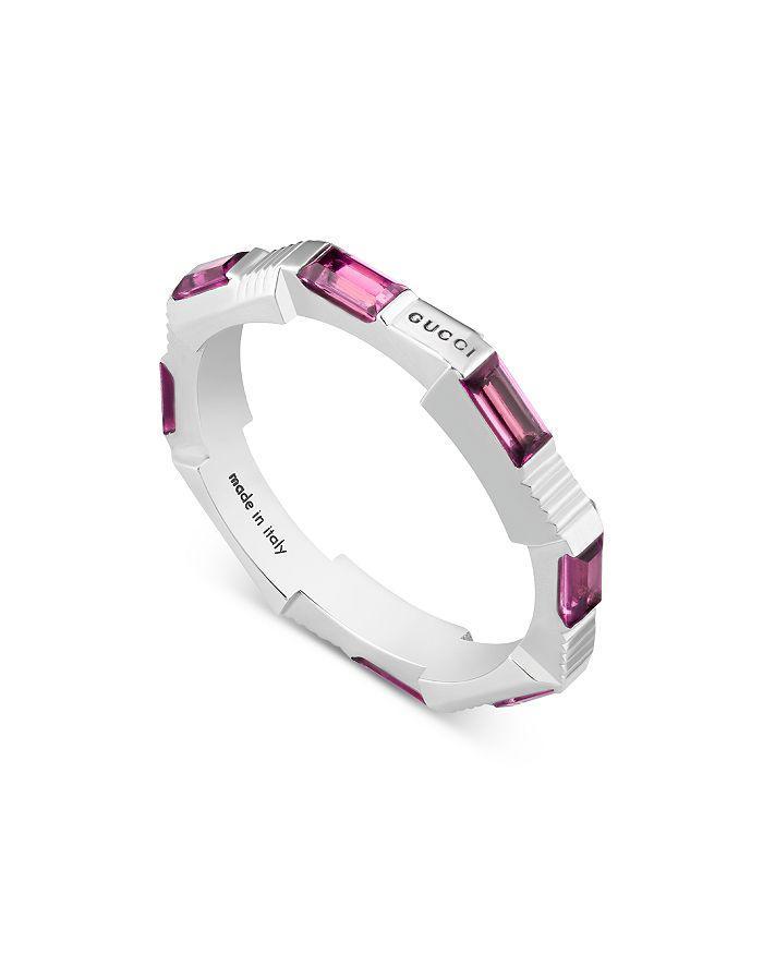 商品Gucci|18K White Gold Link To Love Rubellite Ring,价格¥18077,第6张图片详细描述