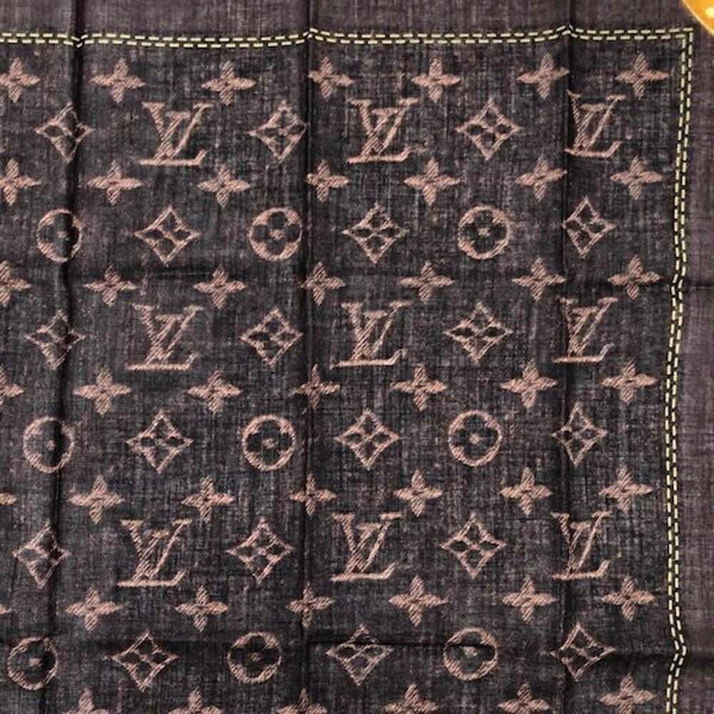 Louis Vuitton Brown Monogram Print Scarf商品第4张图片规格展示