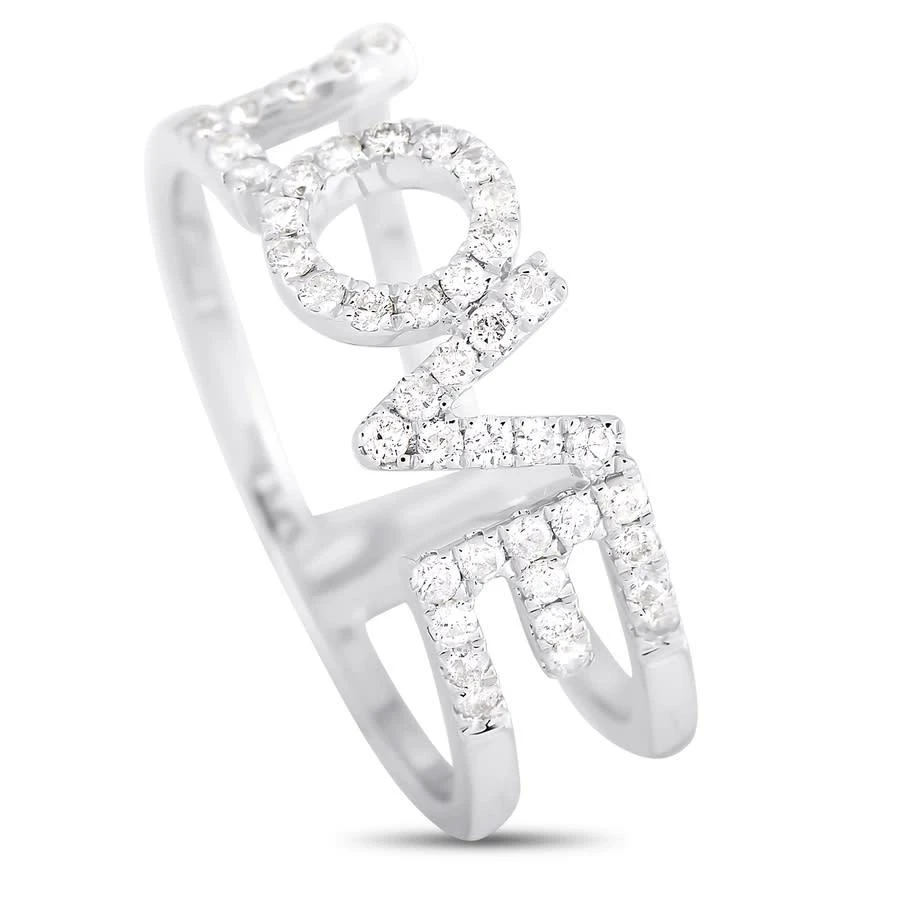 商品LB Exclusive|14K White Gold 0.35 ct Diamond Love Ring,价格¥3887,第1张图片