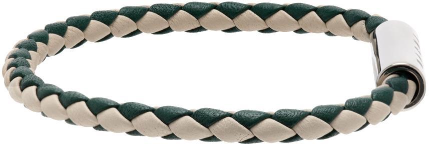 商品Marni|White & Green Braided Bracelet,价格¥480,第7张图片详细描述