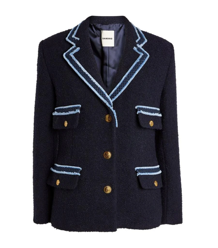 商品Sandro|Bouclé Single-Breasted Blazer,价格¥2829,第1张图片