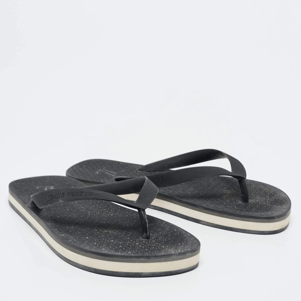 商品[二手商品] Louis Vuitton|Louis Vuitton Black Rubber Thong Flat Sandals Size  40.5,价格¥1509,第4张图片详细描述