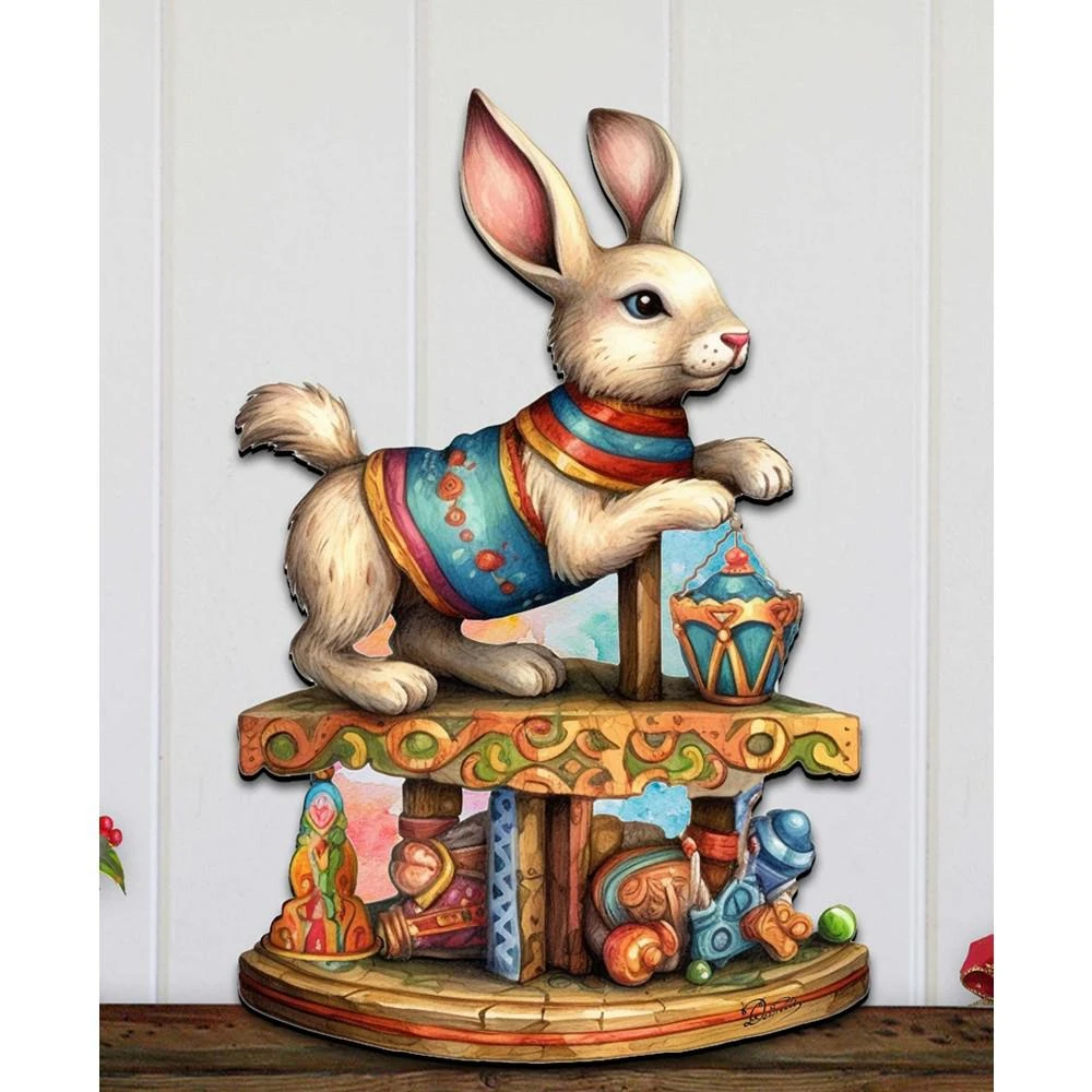 商品Designocracy|Carousel with Toys Christmas Wooden Door Decor Wall Decor G. DeBrekht,价格¥1099,第4张图片详细描述
