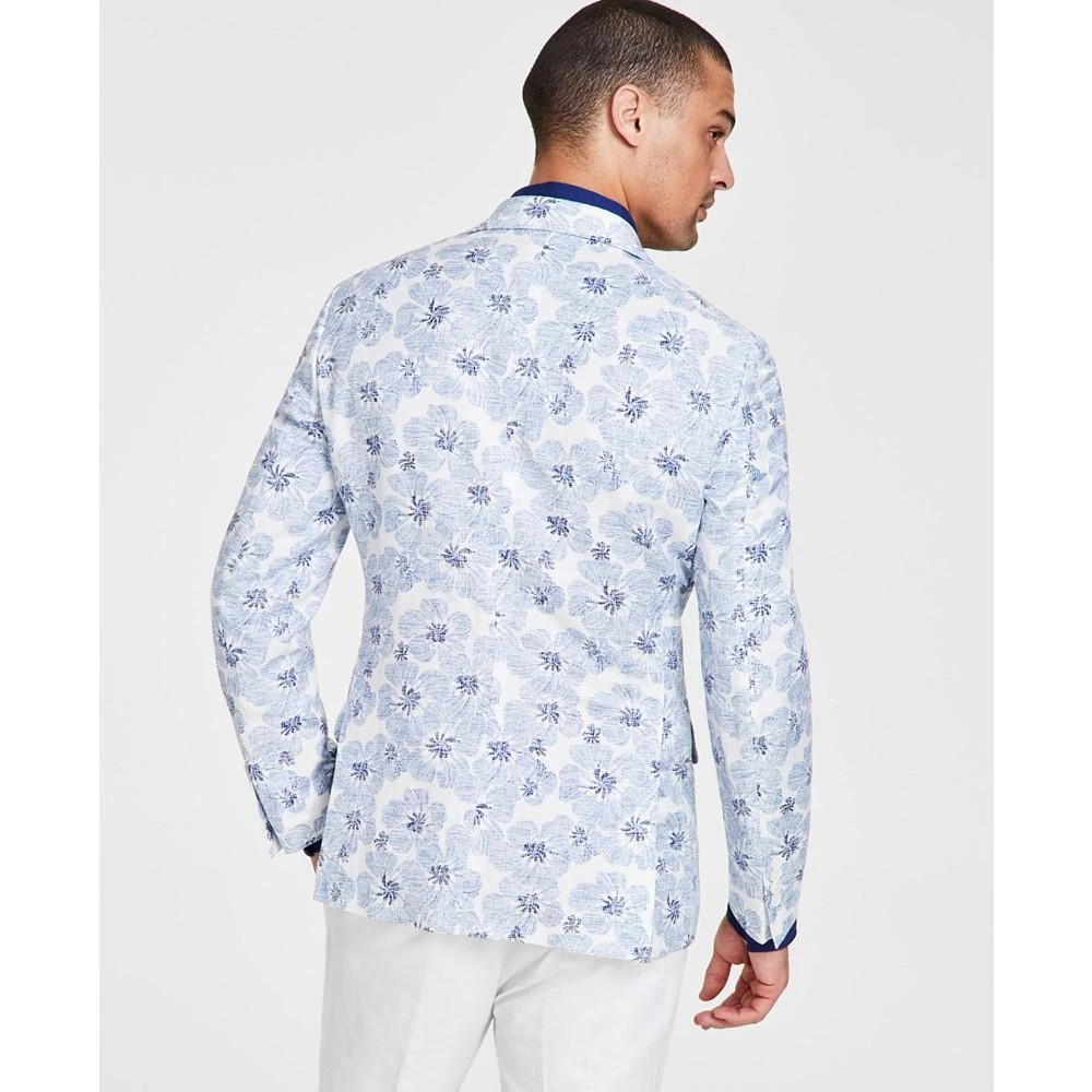 商品Tallia|Men's Slim-Fit White Floral Sport Coat,价格¥569,第2张图片详细描述